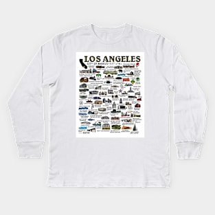 Los Angeles Map Kids Long Sleeve T-Shirt